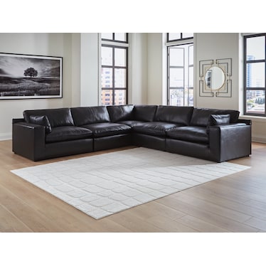 EMILIA 5-PC LEATHER SECTIONAL SOFA