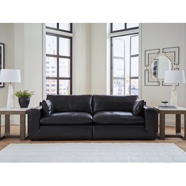 EMILIA 2-PC LEATHER SECTIONAL LOVESEAT