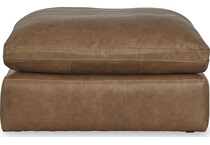 emilia caramel leather cocktail ottoman   