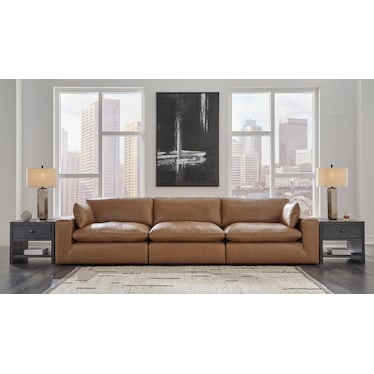 EMILIA 3-PC LEATHER SECTIONAL SOFA