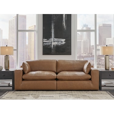 EMILIA 2-PC LEATHER SECTIONAL LOVESEAT