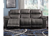erlangen grey power reclining sofa   