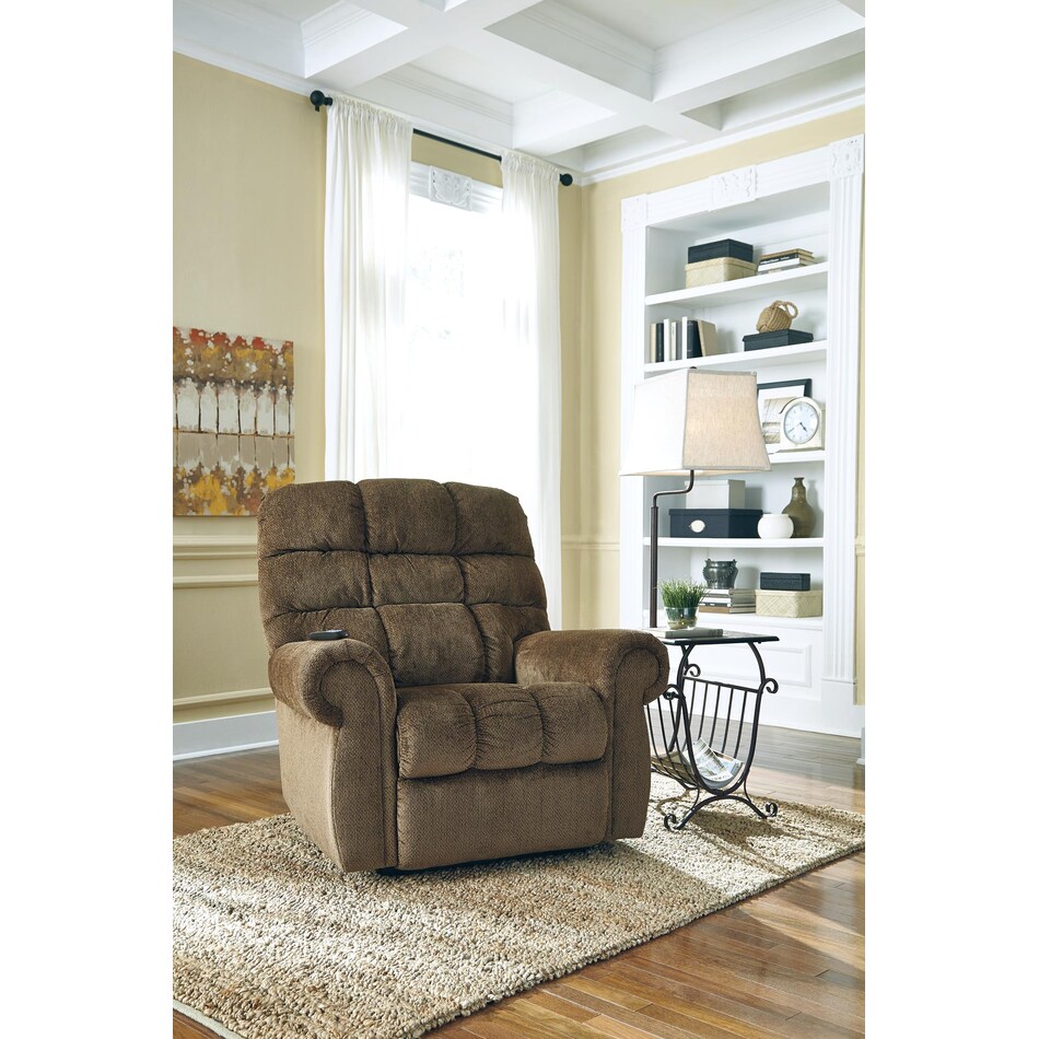 ernestine truffle wall recliner   