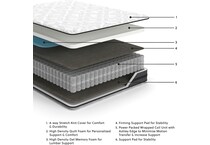 essentials inch hybrid white mattress twin   