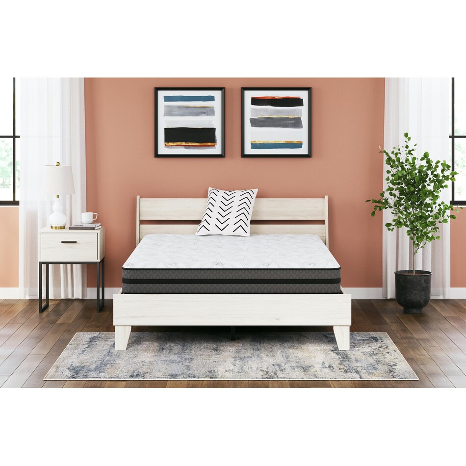 essentials inch hybrid white mattress twin   