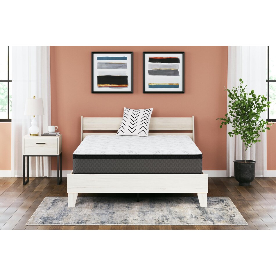 essentials inch hybrid white mattress king   