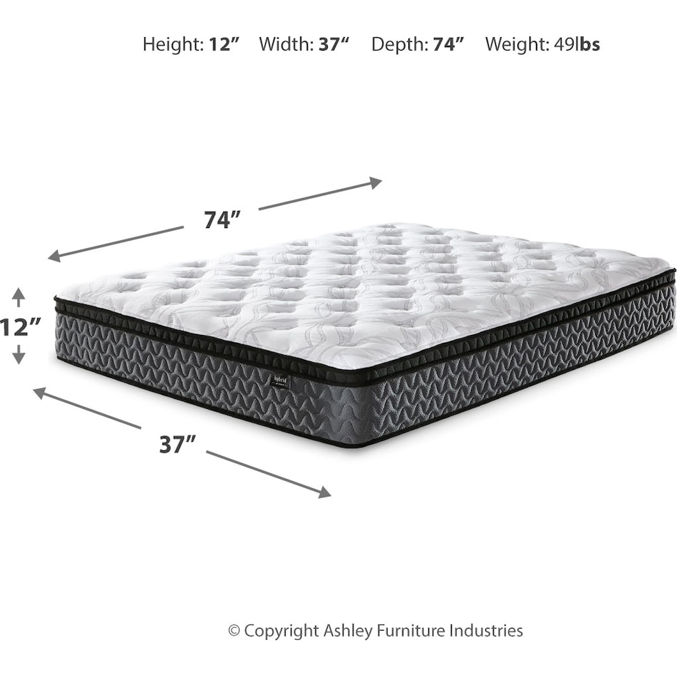 essentials inch hybrid white mattress twin   