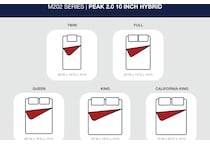 essentials  inch hybrid blue mattress full   