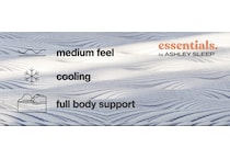 essentials  inch hybrid blue mattress full   