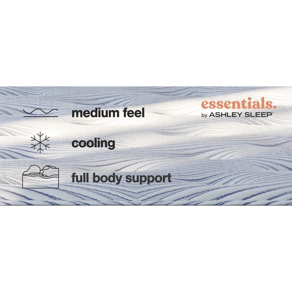 essentials  inch hybrid blue mattress full   