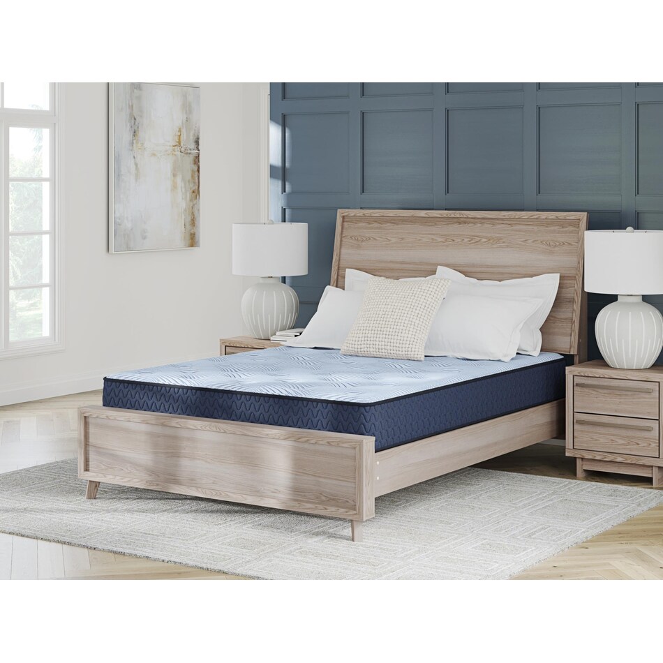 essentials  inch hybrid blue mattress full   