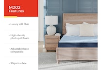 essentials  inch hybrid blue mattress king   