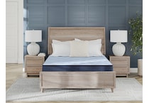 essentials  inch hybrid blue mattress queen   