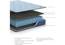 essentials  inch hybrid blue mattress queen   