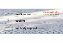 essentials  inch hybrid blue mattress queen   