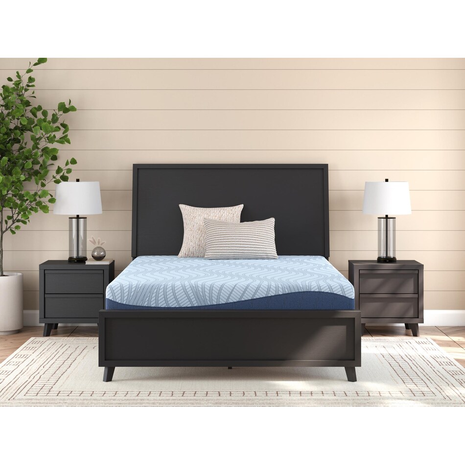 essentials  inch memory foam blue mattress cal king   
