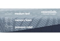 essentials  inch memory foam blue mattress cal king   