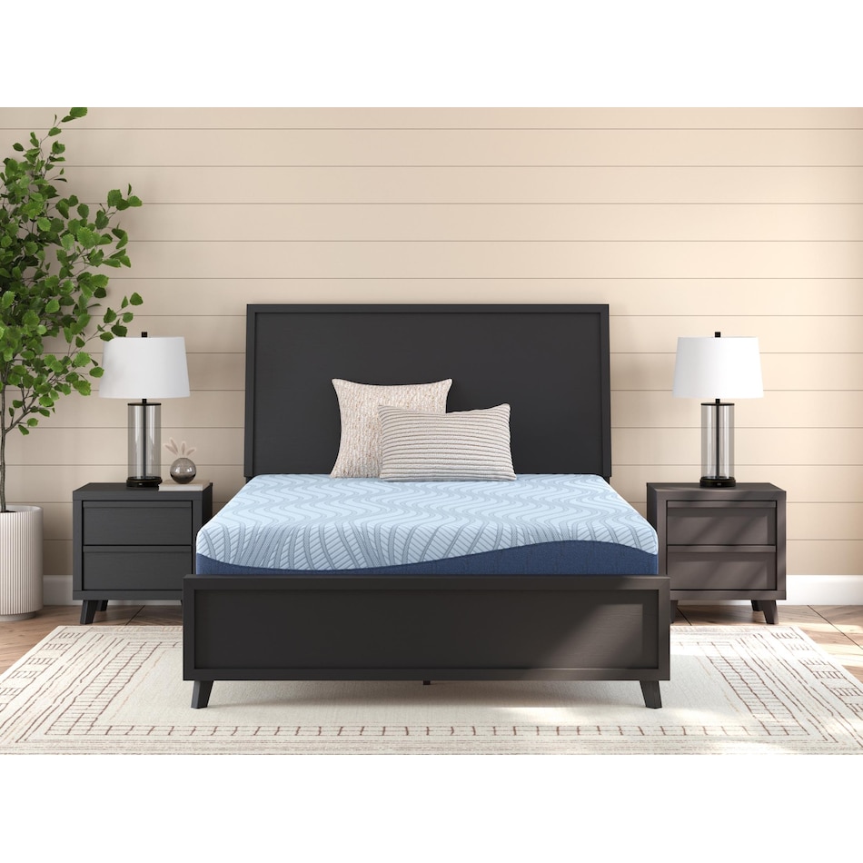 essentials  inch memory foam blue mattress full   