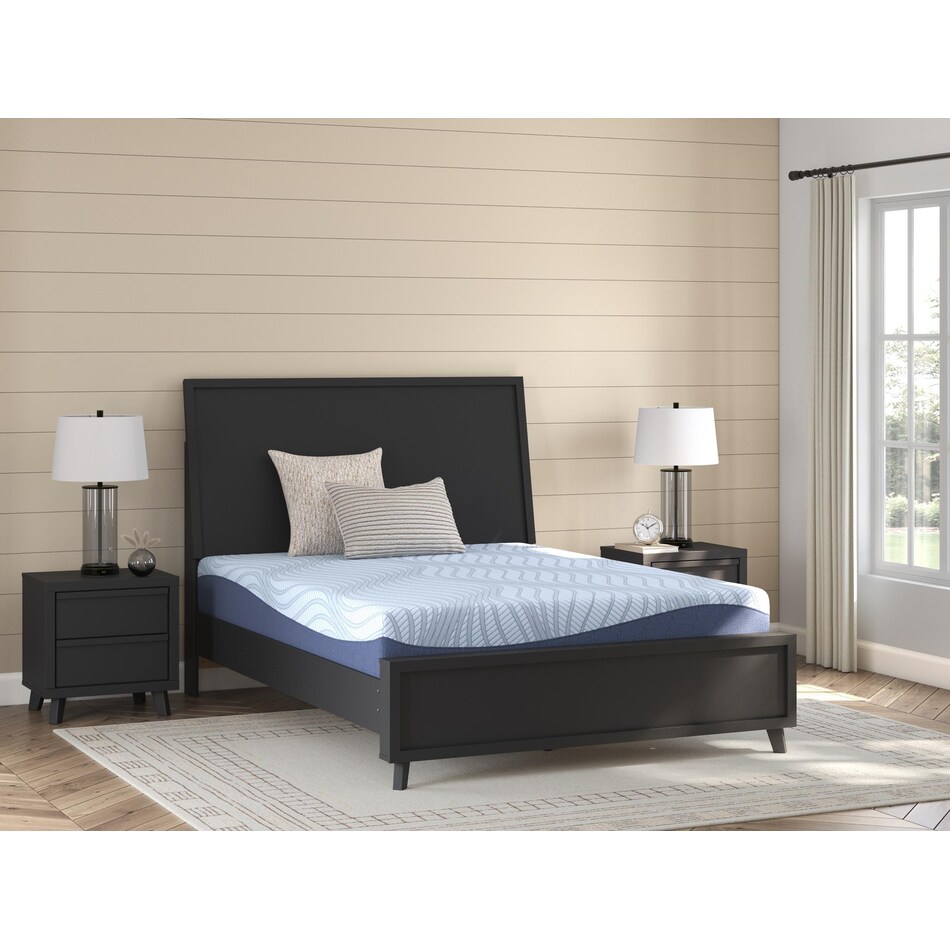 essentials  inch memory foam blue mattress king   