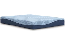 essentials  inch memory foam blue mattress queen   