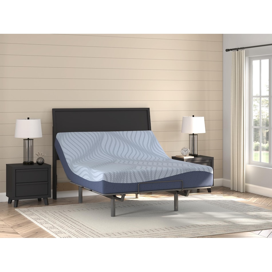 essentials  inch memory foam blue mattress queen   