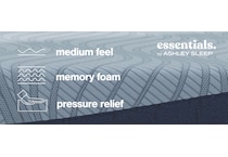 essentials  inch memory foam blue mattress twin   