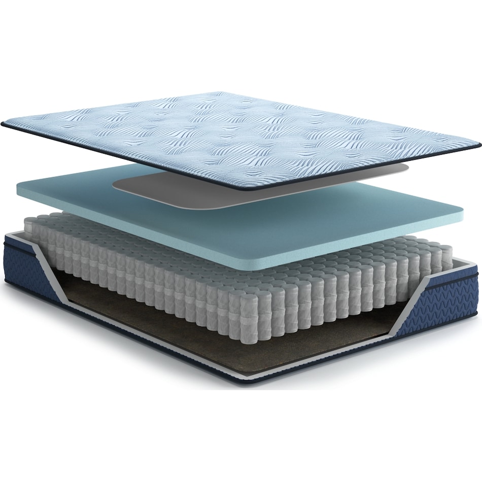 essentials  inch hybrid blue mattress cal king   
