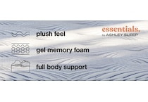 essentials  inch hybrid blue mattress full   