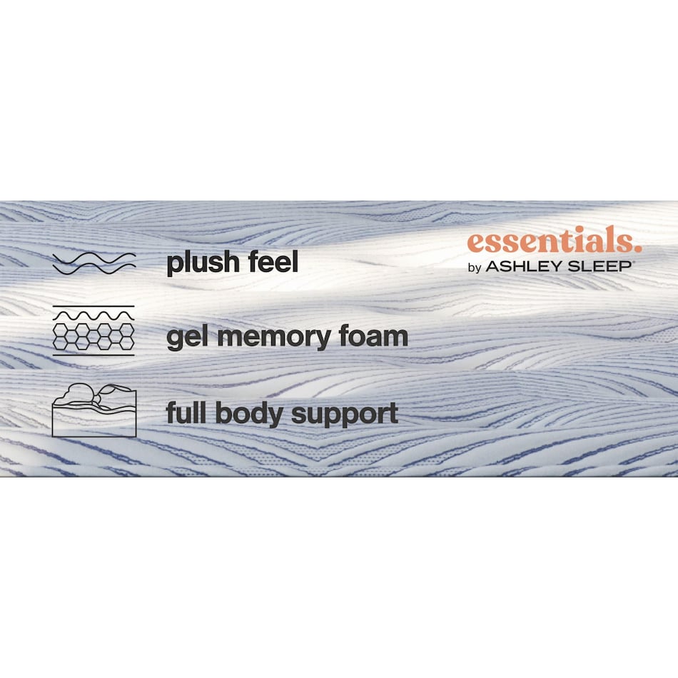 essentials  inch hybrid blue mattress full   