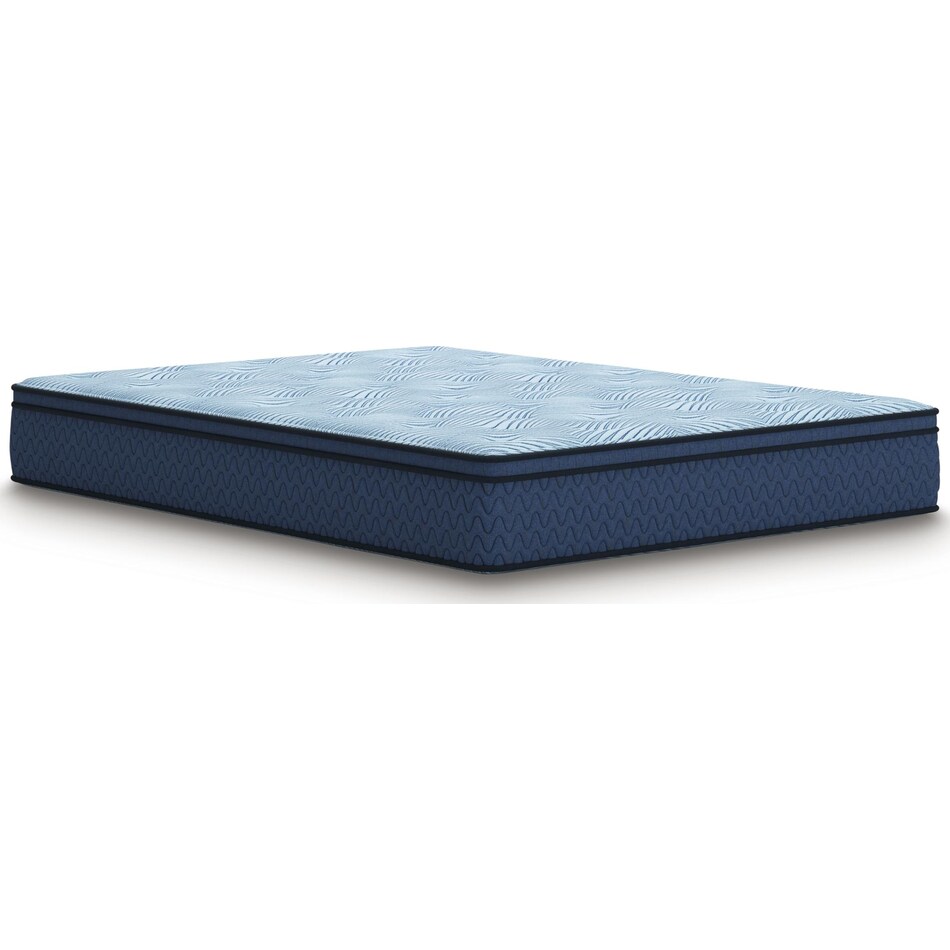 essentials  inch hybrid blue mattress king   