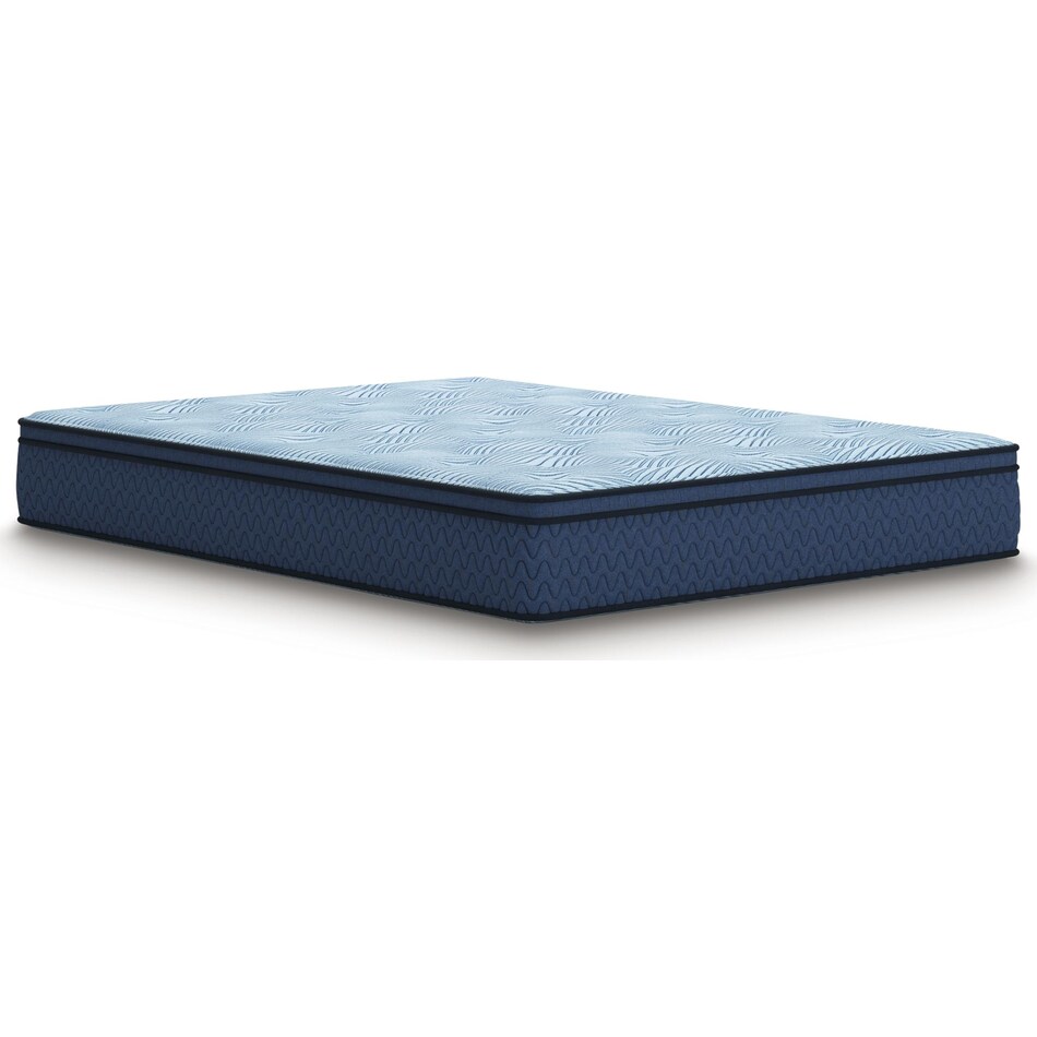 essentials  inch hybrid blue mattress queen   