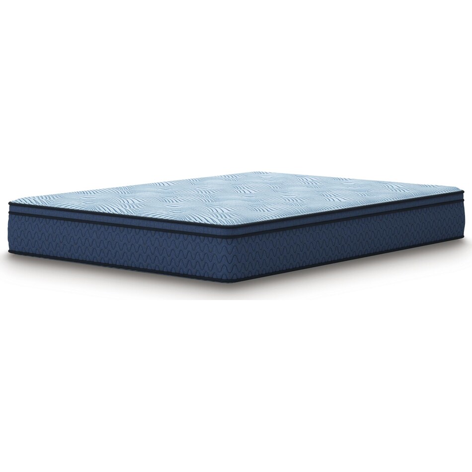 essentials  inch hybrid blue mattress queen   