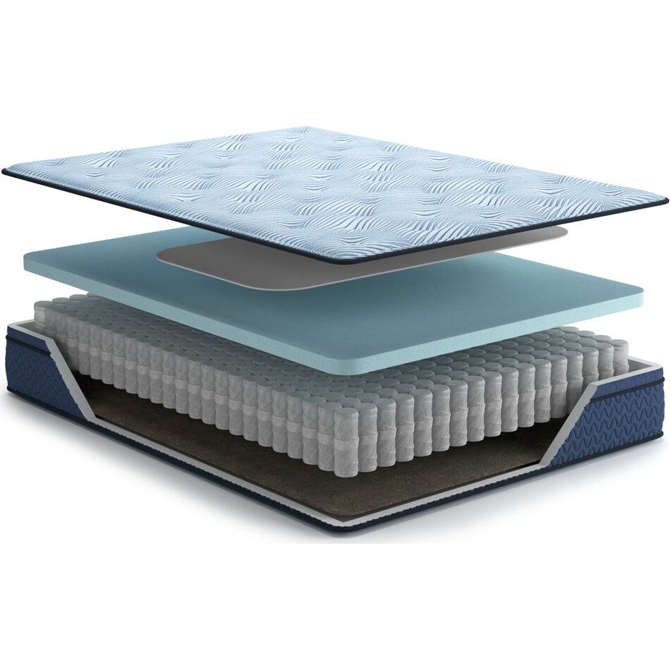 essentials  inch hybrid blue mattress queen   
