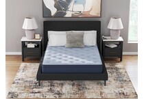 essentials  inch hybrid blue mattress queen   