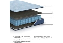 essentials  inch hybrid blue mattress queen   