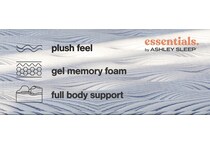 essentials  inch hybrid blue mattress queen   