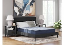 essentials  inch hybrid blue mattress queen   
