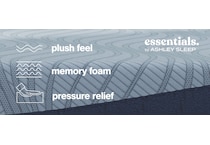 essentials  inch memory foam mattress king   