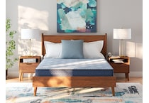 essentials  inch innerspring blue mattress full   