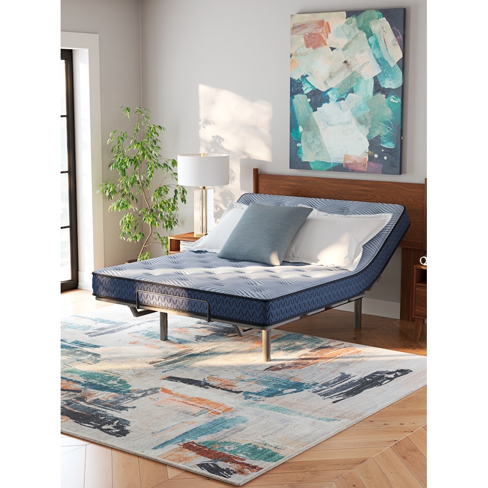 essentials  inch innerspring blue mattress full   