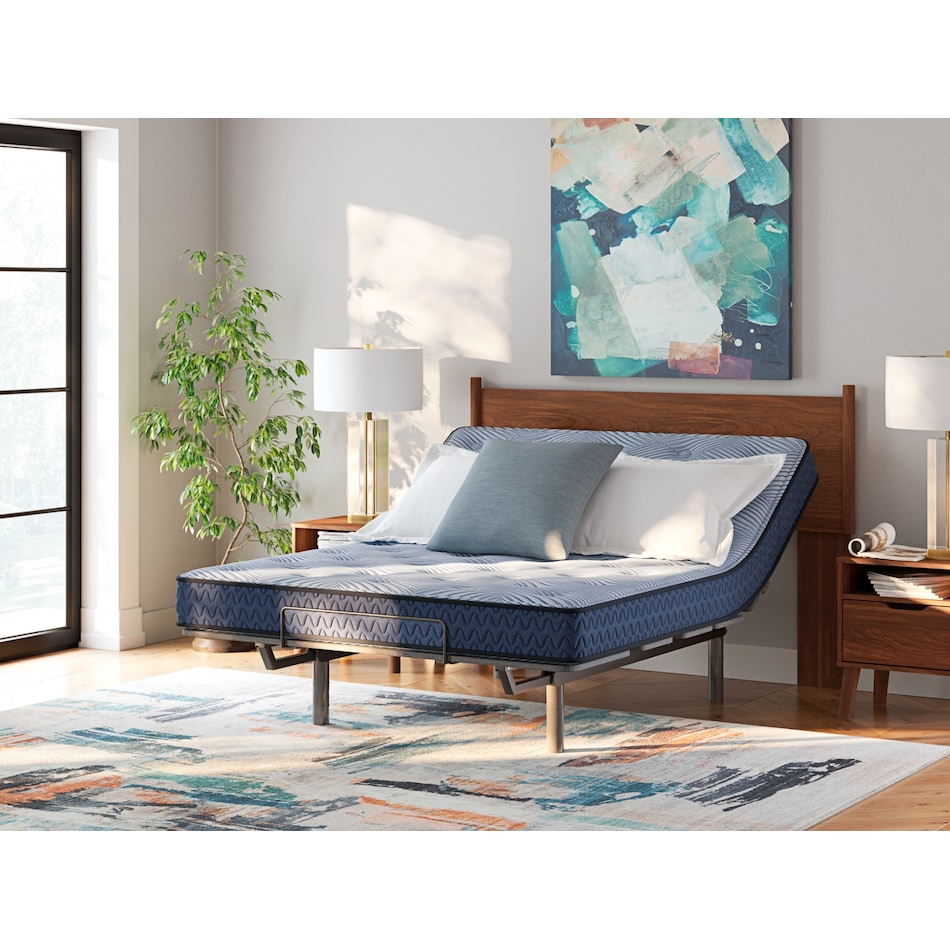 essentials  inch innerspring blue mattress full   