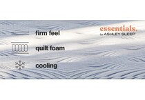 essentials  inch innerspring blue mattress twin   