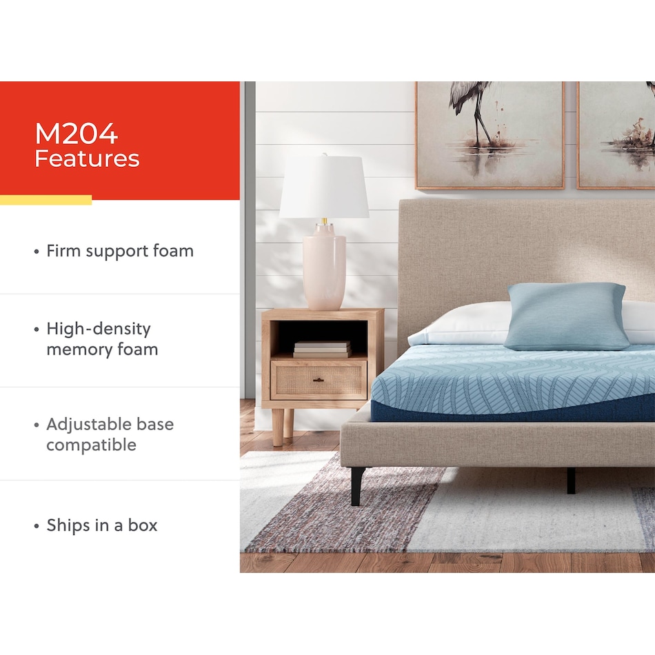 essentials  inch memory foam blue mattress cal king   