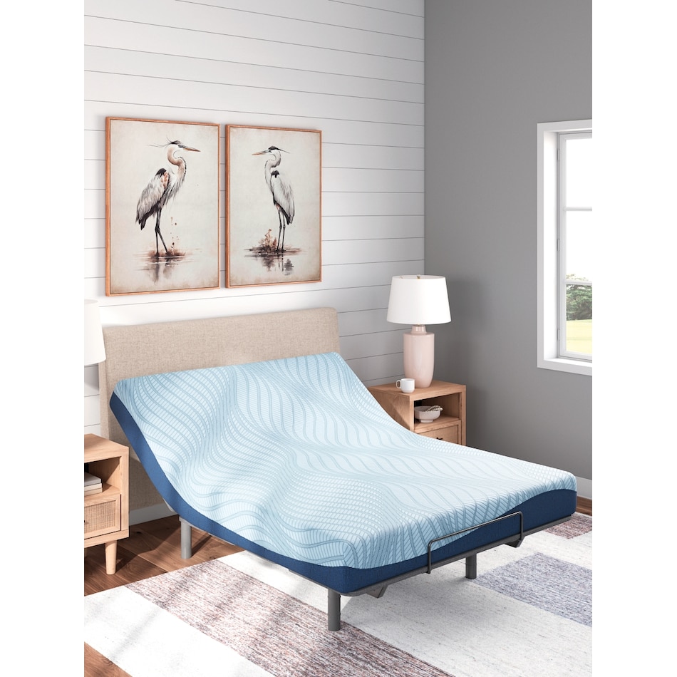 essentials  inch memory foam blue mattress cal king   