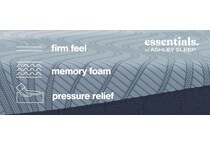 essentials  inch memory foam blue mattress cal king   