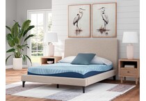 essentials  inch memory foam blue mattress cal king   