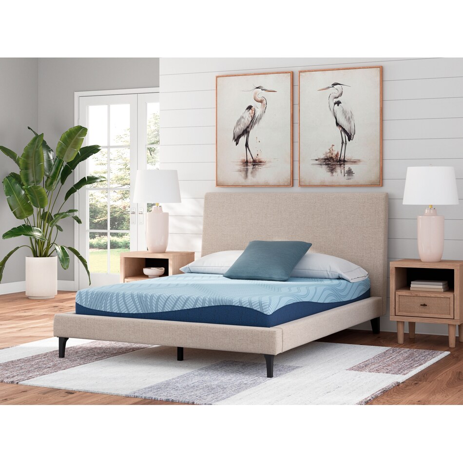 essentials  inch memory foam blue mattress full   