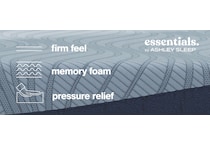 essentials  inch memory foam blue mattress king   