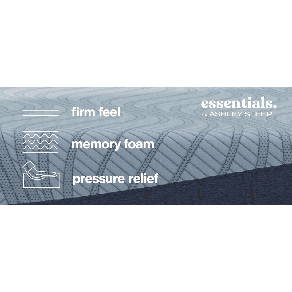 essentials  inch memory foam blue mattress king   