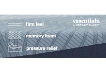 essentials  inch memory foam blue mattress twin   